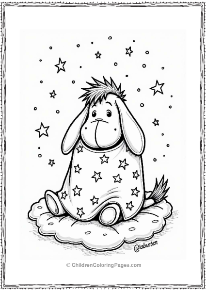 Eeyore Under A Starry Blanket Free PDF Printable