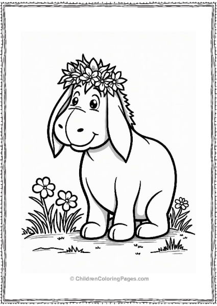 Eeyore With A Flower Crown Free PDF Printable