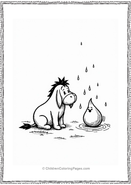 Eeyore With A Raindrop Friend Free PDF Printable