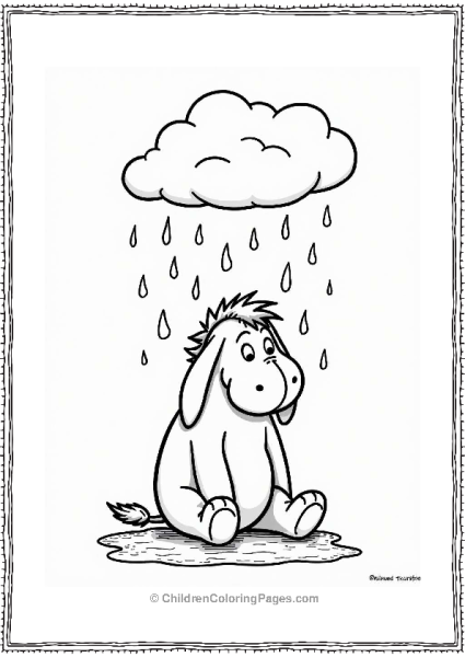 Eeyore’s Cloudy Day Under A Fluffy Cloud Free PDF Printable