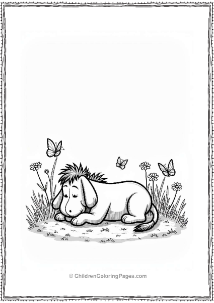 Eeyore’s Relaxing Meadow Nap Free PDF Printable