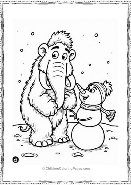 Ellie Building A Snowman Free PDF Printable