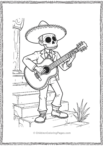 Ernesto Playing His Guitar Free PDF Printable