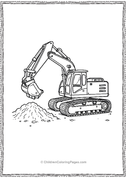 Excavator Breaking Concrete Scaled Free PDF Printable