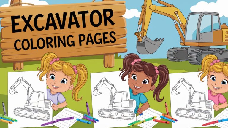 Excavator Coloring Pages