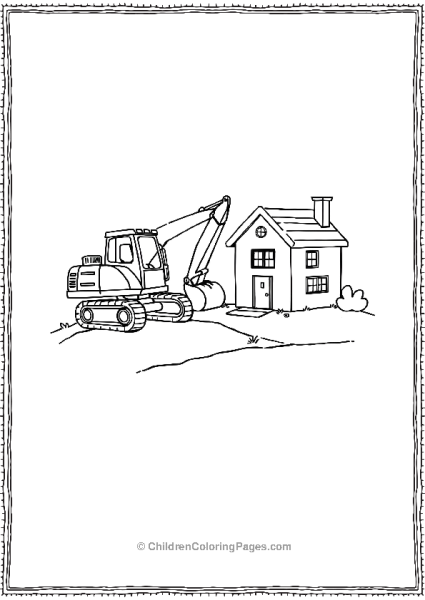 Excavator Digging Free PDF Printable