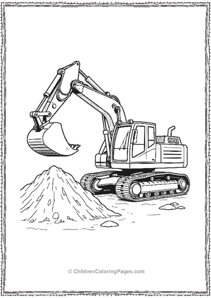 Excavator Digging Free PDF Printable