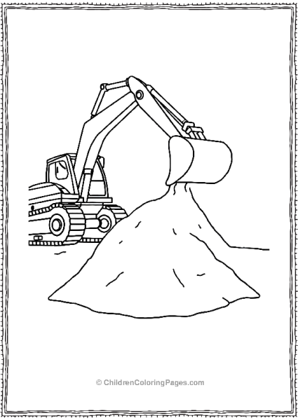 Excavator Dumping Soil Free PDF Printable