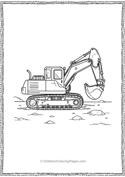 Excavator On Rough Road Free PDF Printable