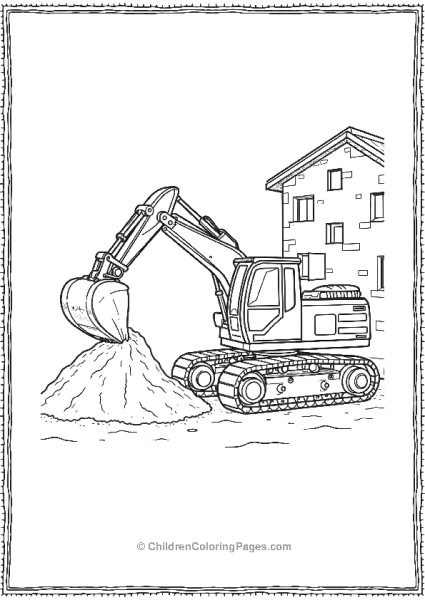 Excavator Piling Dirt Scaled Free PDF Printable