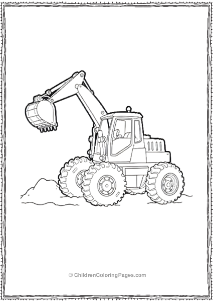 Excavator Wheeled Free PDF Printable