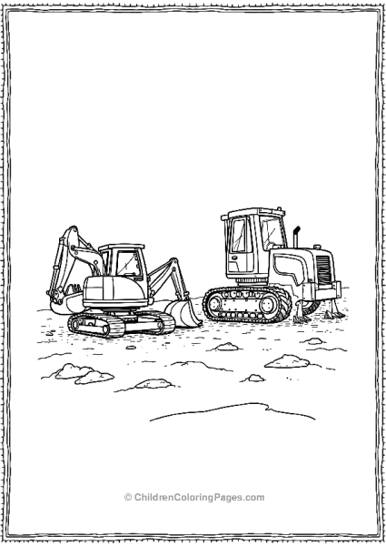 Excavator With A Back Hole Free PDF Printable