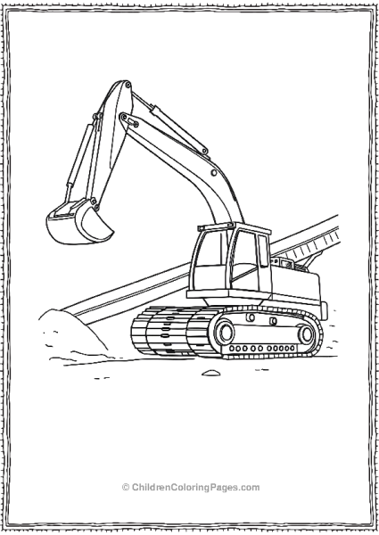 Excavator With A Conveyor Belt System Free PDF Printable