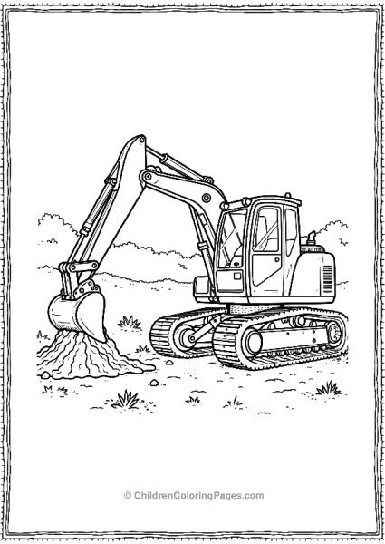 Excavator With A Skid Steer Scaled Free PDF Printable