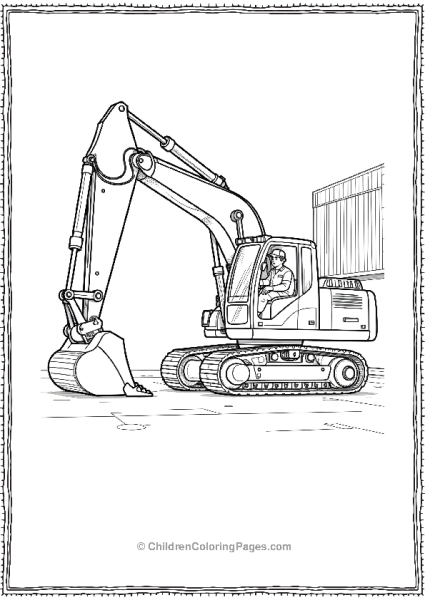 Excavator With Forklift Free PDF Printable