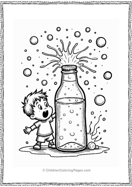 Exploding Soda Scene With Child Free PDF Printable