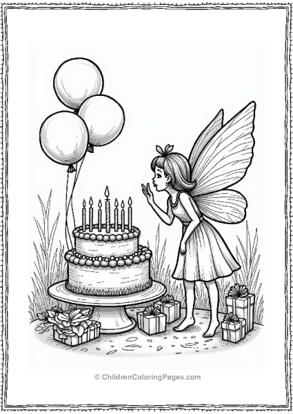 Fairy Birthday Celebration In A Whimsical Garden Free PDF Printable