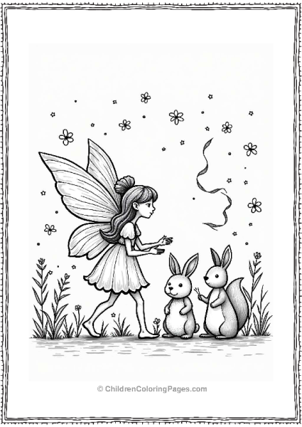 Fairy Parade With Animal Friends Free PDF Printable