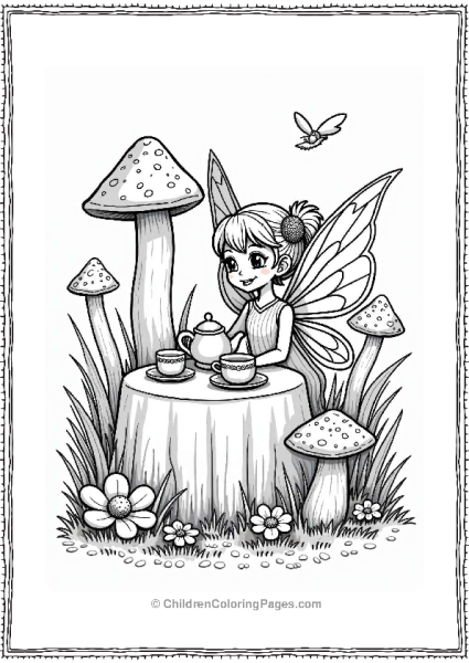 Fairy Tea Party In A Magical Garden Free PDF Printable