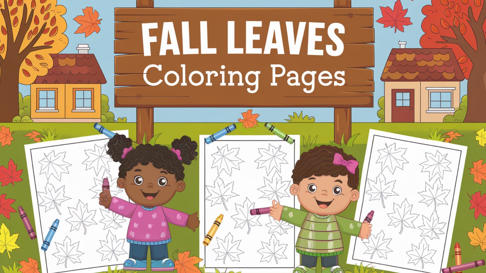 Fall Leaves Coloring Pages – Free PDF Printables For Kids 🍂🍁🥮