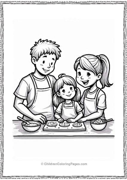 Family Baking Cookies Together Free PDF Printable