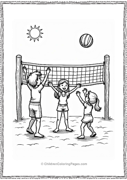 Family Beach Volleyball Game Free PDF Printable