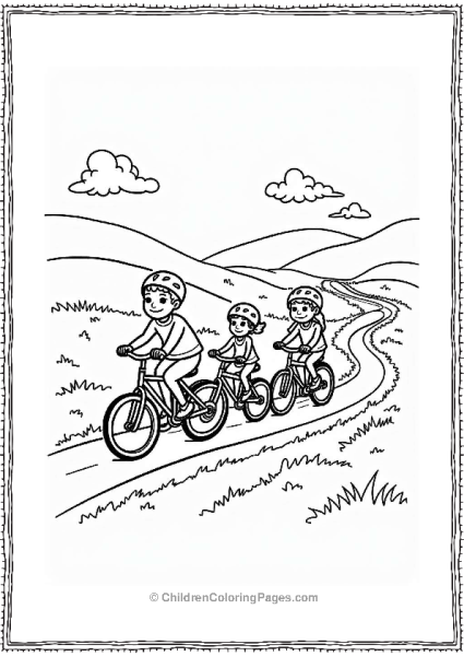 Family Bike Ride In Nature Free PDF Printable