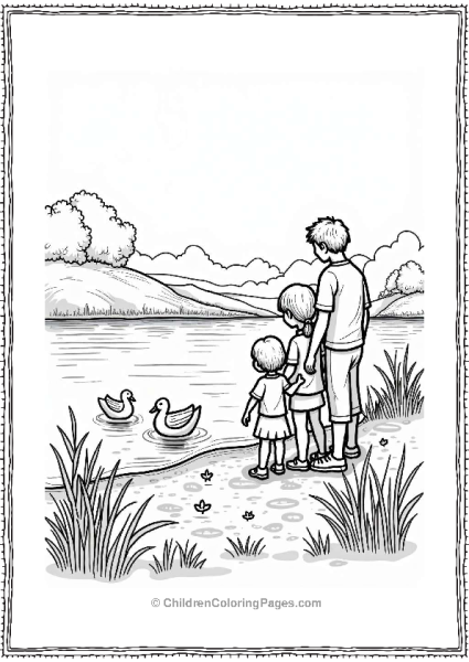 Family By The Riverbank Free PDF Printable