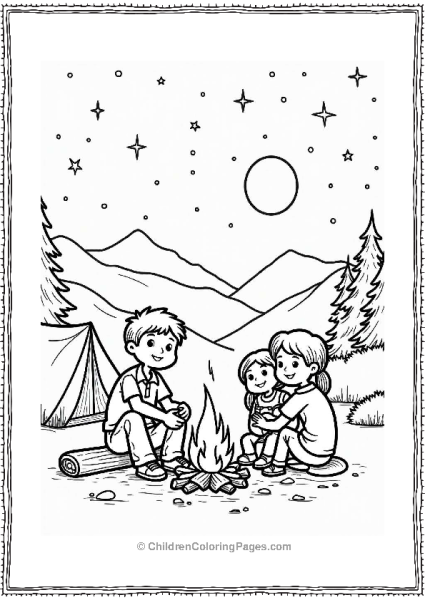 Family Camping Under The Stars Free PDF Printable