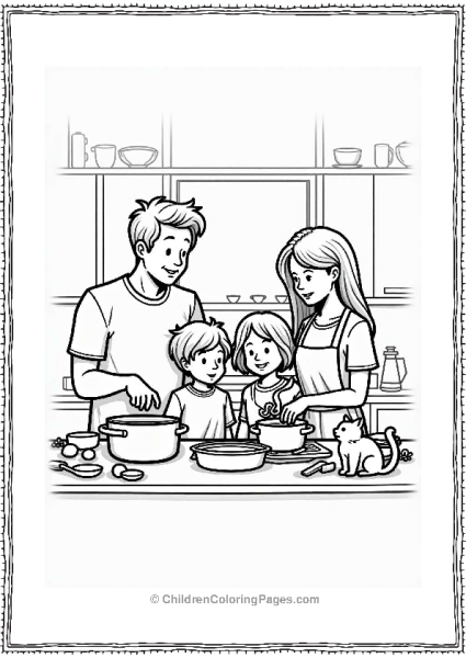 Family Cooking In The Kitchen Free PDF Printable