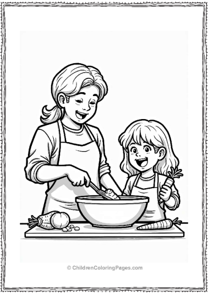 Family Cooking Together In The Kitchen Free PDF Printable