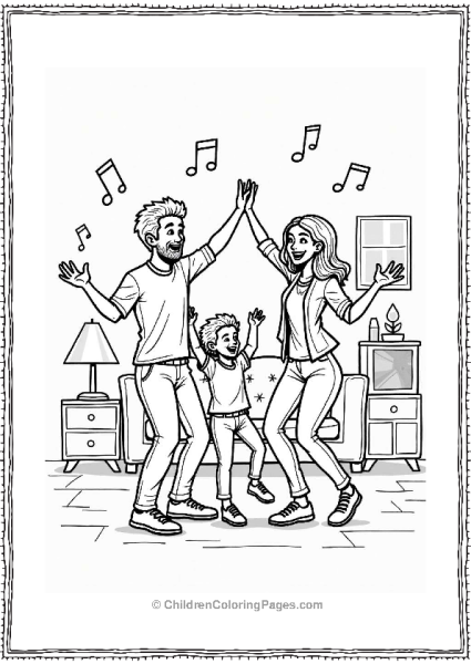 Family Dance Party In The Living Room Free PDF Printable