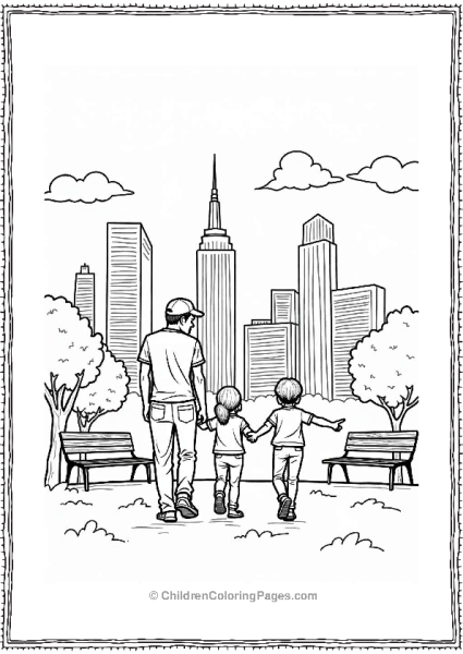 Family Exploring A City Free PDF Printable