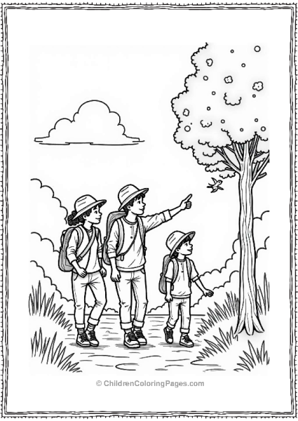 Family Nature Hike With Birds Free PDF Printable