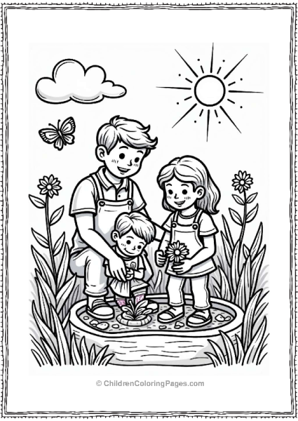 Family Planting A Spring Garden Free PDF Printable