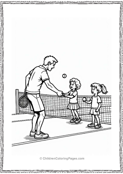 Family Playing Tennis Together Free PDF Printable