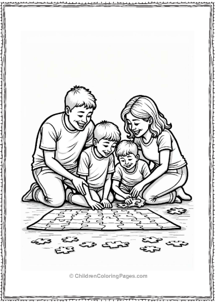 Family Puzzle Time Free PDF Printable