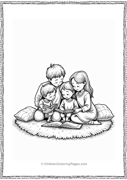 Family Reading Together Free PDF Printable