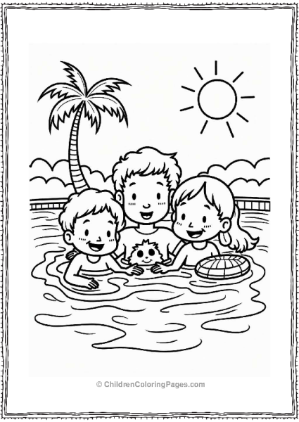 Family Swimming Day In The Pool Free PDF Printable