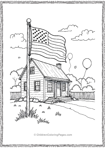 Flag In A Small Town Celebration Free PDF Printable