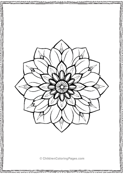 Flower Petal Mandala Free PDF Printable