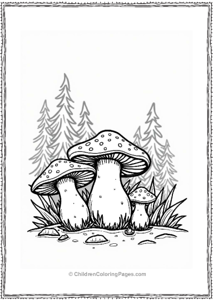 Forest Fungi Family In Nature Free PDF Printable