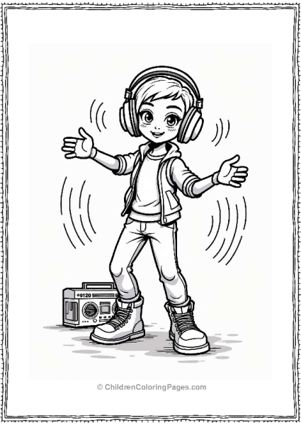 Fortnite Character Dancing With Headphones Free PDF Printable