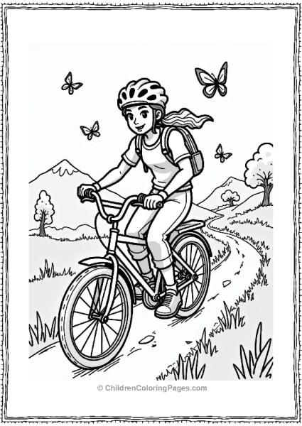 Fortnite Character Riding A Bicycle Free PDF Printable