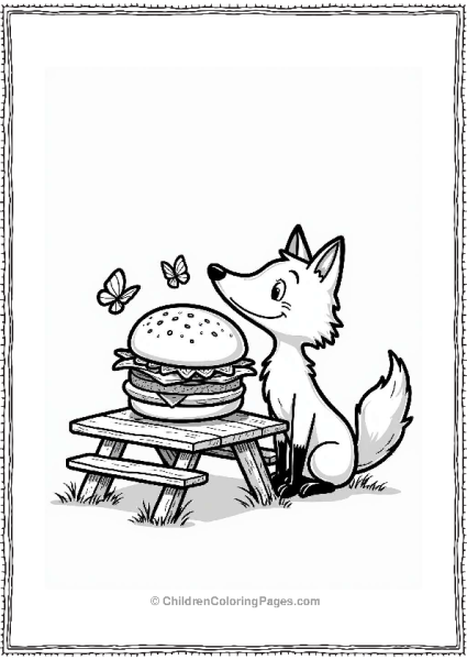 Fox And The Burger Free PDF Printable