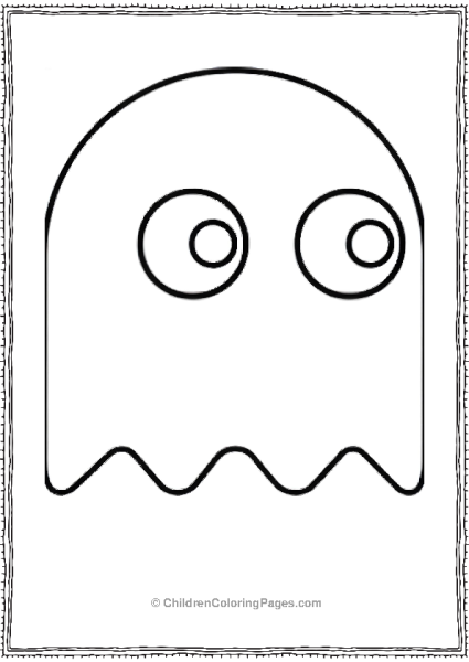 Freepik A White Pacman Ghost With White Outline And Eyes Free PDF Printable