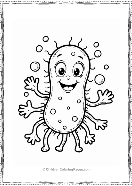 Friendly Bacteria Cartoon For Kids Free PDF Printable