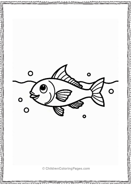 Friendly Fish Anatomy Coloring Page Free PDF Printable