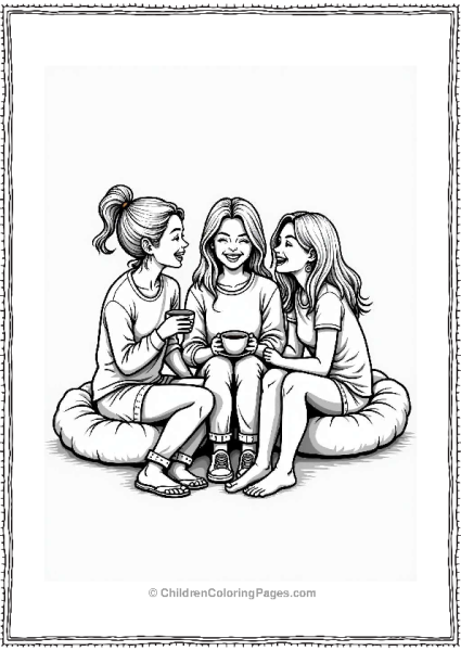 Friends Laughing Over Coffee Free PDF Printable