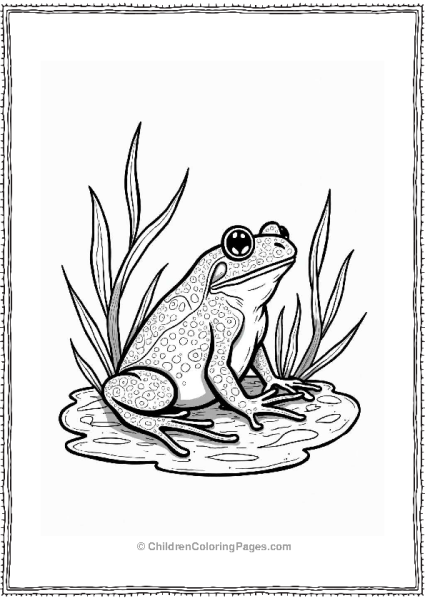 Frog Among Leaves And Twigs Free PDF Printable